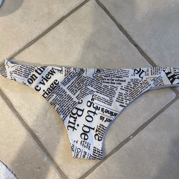 Swim Boutique Newspaper Print Bikini Bottoms Poshmark